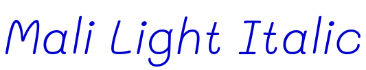 Mali Light Italic 字体